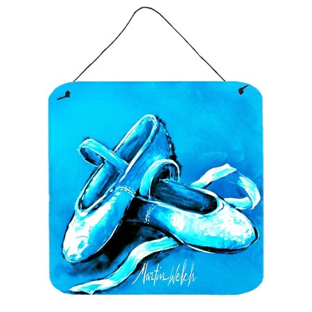 Carolines Treasures Ballet Shoes Aqua Blue Wall or Door Hanging Prints MW1303DS66